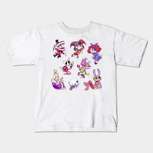 the amazing digital circus cast sticker pack Kids T-Shirt